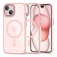 Case MagMat MagSafe for iPhone 15, pink/clear, Tech-Protect