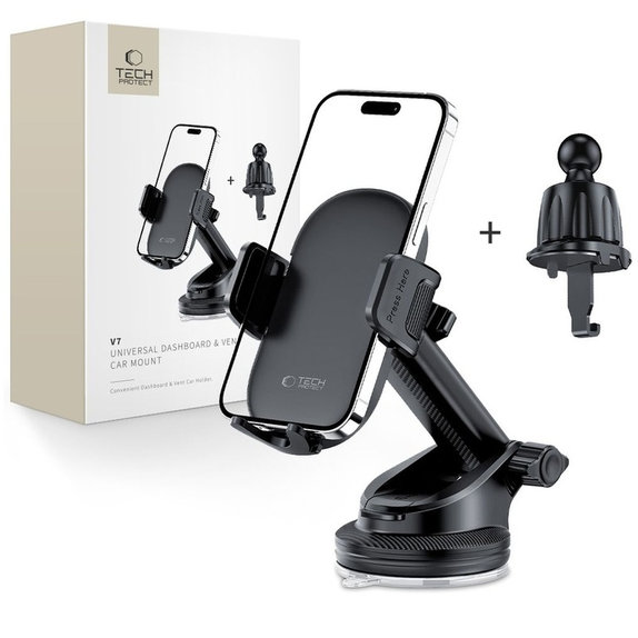 Car mount V7 Universal Dashboard & Vent, black, Tech-Protect