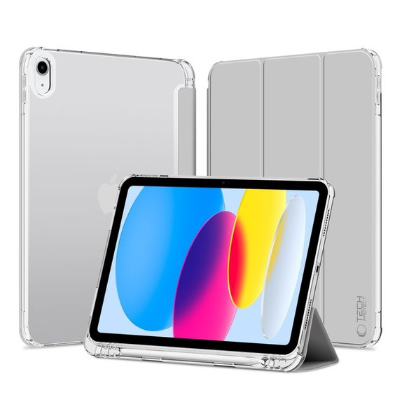 Case Sc Pen Hybrid for iPad 10.9" 10 / 2022 / 11" 11 / 2025, grey, Tech-Protect