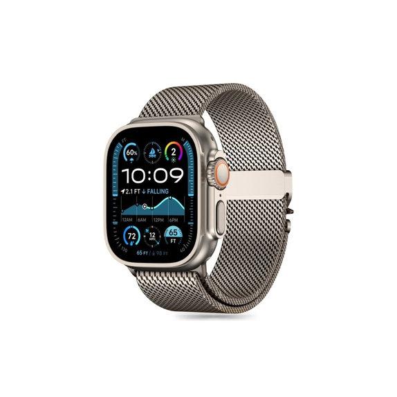 Strap Milano for Apple Watch 8 / 9 / 10 / 11 / Se / Ultra (44 / 45 / 46 / 49 mm), Titanium, Tech-Protect