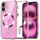 Case MagFlex MagSafe for iPhone 16 Shiny Rose, Tech-Protect