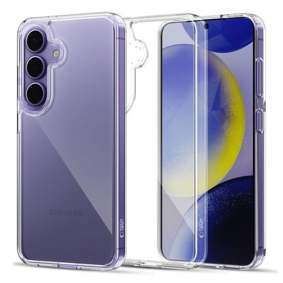 Case FlexAir Hybrid for Galaxy S25, Clear, Tech-Protect
