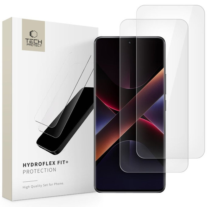 Hydrogel film Hydro Flex+ 2-PACK for Xiaomi Redmi Note 14 Pro 5G / 14 Pro+ Plus 5G / Poco X7 5G, clear, Tech-Protect