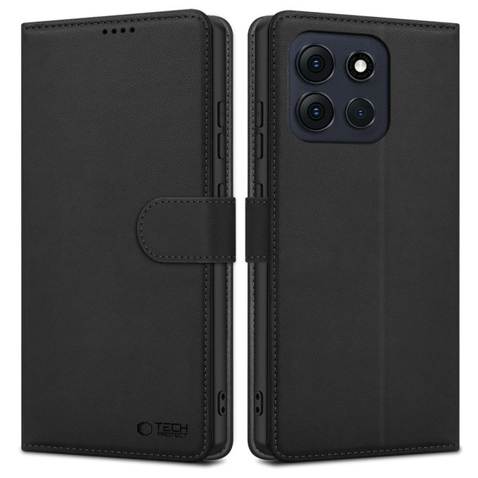 Case Wallet for Motorola Moto G56 5G, black, Tech-Protect