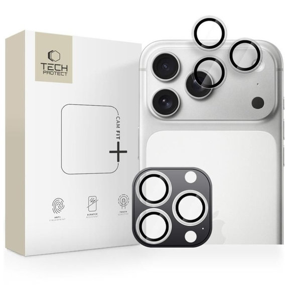 Camera lens protector Camring Fit+ for iPhone 14 Pro / Max / 15 Pro / Max / 16 Pro / Max / 17 Pro / Max, clear, Tech-Protect