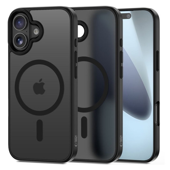 Case MagMat MagSafe for iPhone 17, Matte Black, Tech-Protect