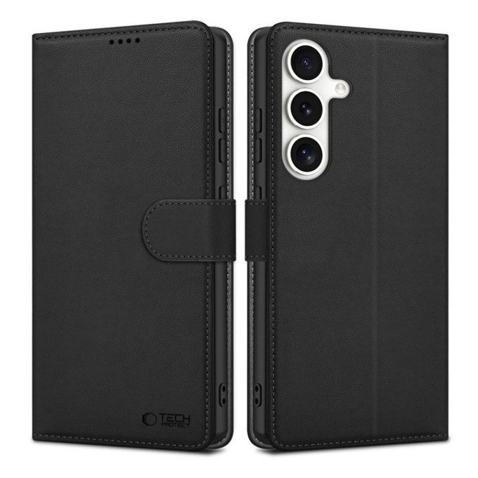 Case Wallet for Samsung S25 FE, black, Tech-Protect