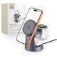 Wireless charger A48 3IN1 Magnetic MagSafe 25W Qi2.2, Dark Grey, Tech-Protect