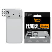 Fender Camera Lens Protector for iPhone 18 Pro Max, Silver, PanzerGlass
