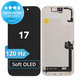 Display Soft OLED 120Hz for iPhone 17, Touch Screen with Frame, FixPremium PRO