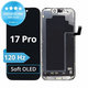 Display Soft OLED 120Hz for iPhone 17 Pro, Touch Screen with Frame, FixPremium PRO