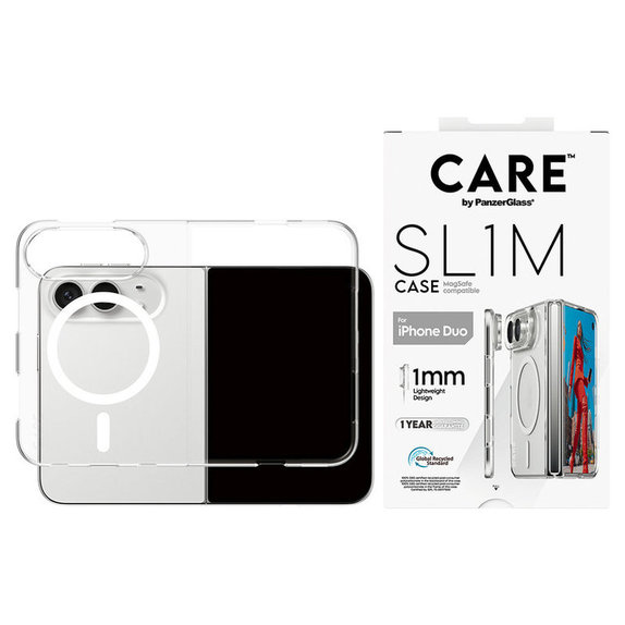 SL1M Case with MagSafe for iPhone Duo, Transparent, PanzerGlass
