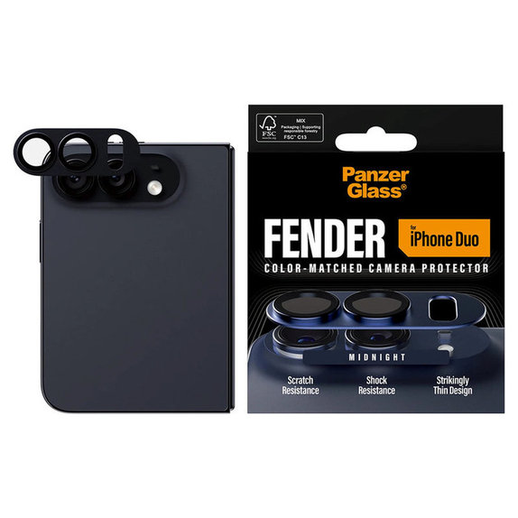 Fender Camera Lens Protector for iPhone Duo, Dark Blue, PanzerGlass