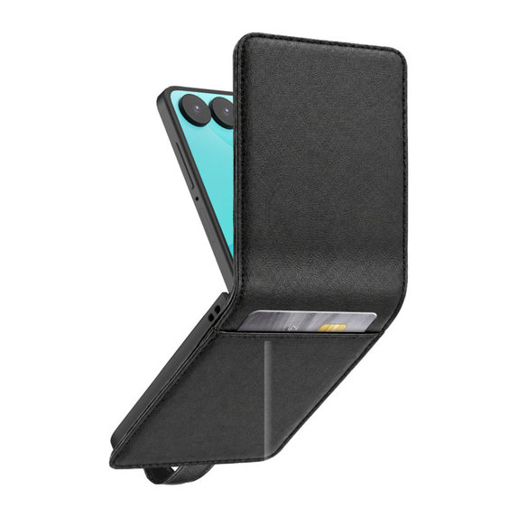 Case Wallet Stand for Samsung Galaxy Z Flip8, Black, SBS