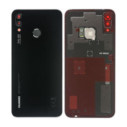 Huawei P20 Lite - Battery Cover + Fingerprint Sensor (Midnight Black) - 02351VPT, 02351VNT Genuine Service Pack
