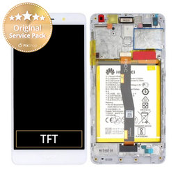 Huawei Honor 6X - LCD Display + Touch Screen + Frame + Battery (Gold, Silver) - 02351ADQ Genuine Service Pack