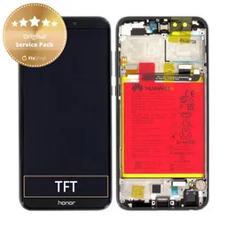 Huawei Honor 9 Lite - LCD Display + Touch Screen + Frame + Battery (Midnight Black) - 02351SNN Genuine Service Pack