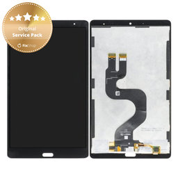 Huawei Mediapad M5 8 - LCD Display + Touch Screen + Frame + Fingerprint Sensor (Space Grey) - 02351VKB Genuine Service Pack