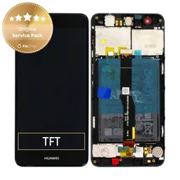 Huawei Nova - LCD Display + Touch Screen + Frame + Battery (Black) - 02351CKD, 02350YRH Genuine Service Pack