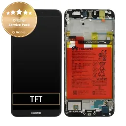 Huawei P Smart FIG-L31 - LCD Display + Touch Screen + Frame + Battery (Black) - 02351SVJ, 02351SVD, 02351SVK Genuine Service Pack