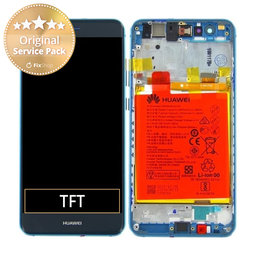 Huawei P10 Lite - LCD Display + Touch Screen + Frame + Battery (Sapphire Blue) - 02351FSL Genuine Service Pack