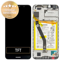 Huawei Y6 (2018), Y6 Prime (2018) - LCD Display + Touch Screen + Frame + Battery (Black) - 02351WLJ Genuine Service Pack