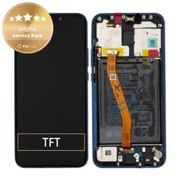Huawei Mate 20 Lite - LCD Display + Touch Screen + Frame + Battery (Sapphire Blue) - 02352DKM, 02352GTT Genuine Service Pack