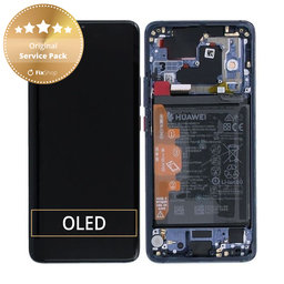 Huawei Mate 20 Pro - LCD Display + Touch Screen + Frame + Battery (Midnight Blue) - 02352GFX Genuine Service Pack
