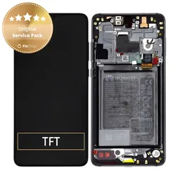 Huawei Mate 20 - LCD Display + Touch Screen + Frame + Battery (Black) - 02352ETG Genuine Service Pack