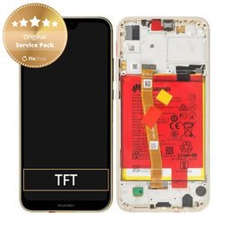 Huawei P20 Lite - LCD Display + Touch Screen + Frame + Battery (Gold) - 02351WRN Genuine Service Pack