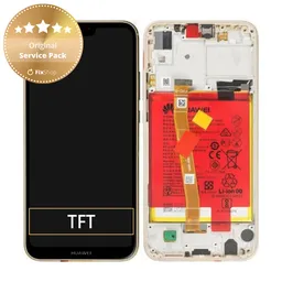 Huawei P20 Lite - LCD Display + Touch Screen + Frame + Battery (Gold) - 02351WRN Genuine Service Pack