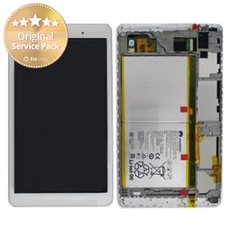 Huawei MediaPad T2 10.0 Pro - LCD Display + Touch Screen + Frame + Battery (Pearl White) - 02350TNC Genuine Service Pack