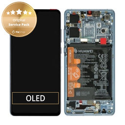 Huawei P30 - LCD Display + Touch Screen + Frame + Battery (Breathing Crystal) - 02352NLP, 02354HMF, 02354KUB Genuine Service Pack
