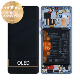 Huawei P30 Pro - LCD Display + Touch Screen + Frame + Battery (Breathing Crystal) - 02352PGH Genuine Service Pack