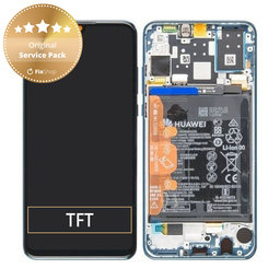Huawei P30 Lite - LCD Display + Touch Screen + Frame + Battery (Peacock Blue) - 02352RQA Genuine Service Pack