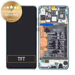 Huawei P30 Lite - LCD Display + Touch Screen + Frame + Battery (Peacock Blue) - 02352RQA Genuine Service Pack