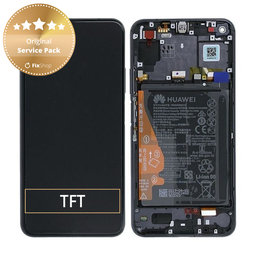 Huawei Honor 20, Nova 5T - LCD Display + Touch Screen + Frame + Battery (Black) - 02352TMU Genuine Service Pack