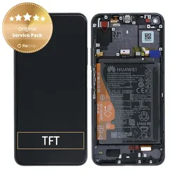Huawei Honor 20, Nova 5T - LCD Display + Touch Screen + Frame + Battery (Black) - 02352TMU Genuine Service Pack