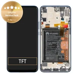 Huawei P Smart Z, Y9 Prime (2019) - LCD Display + Touch Screen + Frame + Battery (Sapphire Blue) - 02352RXU Genuine Service Pack