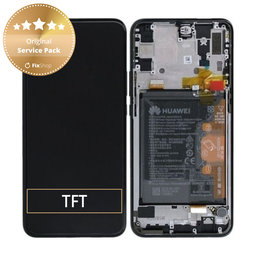 Huawei P Smart Z, Y9 Prime (2019) - LCD Display + Touch Screen + Frame + Battery (Midnight Black) - 02352RRF Genuine Service Pack