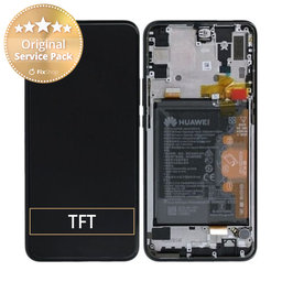 Huawei P Smart Z, Y9 Prime (2019) - LCD Display + Touch Screen + Frame + Battery (Midnight Black) - 02352RRF Genuine Service Pack