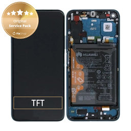 Huawei Honor 20 Pro - LCD Display + Touch Screen + Frame + Battery (Phantom Blue) - 02352VKL Genuine Service Pack