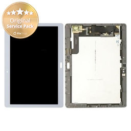 Huawei Mediapad M2 10.0 - LCD Display + Touch Screen + Frame (Moonlight Silver) - 02350QRW, 02350RCD, 02350RCF, 02350QRX Genuine Service Pack