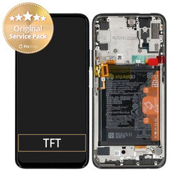 Huawei P Smart Pro - LCD Display + Touch Screen + Frame + Battery (Black) - 02352YLP Genuine Service Pack