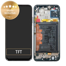 Huawei P40 lite - LCD Display + Touch Screen + Frame + Battery (Crush Green) - 02353KGA Genuine Service Pack