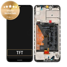 Huawei Y6s - LCD Display + Touch Screen + Frame + Battery (Starry Black) - 02353JJV Genuine Service Pack