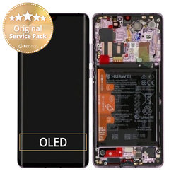 Huawei P30 Pro - LCD Display + Touch Screen + Frame + Battery (Misty Lavender) - 02353DGM Genuine Service Pack
