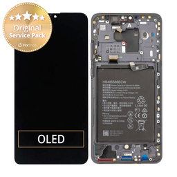 Huawei Mate 30 - LCD Display + Touch Screen + Frame + Battery (Black) - 02353DVD Genuine Service Pack