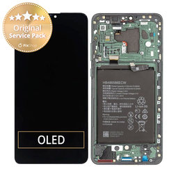 Huawei Mate 30 - LCD Display + Touch Screen + Frame + Battery (Emerald Green) - 02353EEJ Genuine Service Pack
