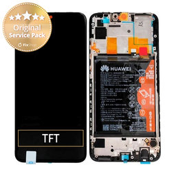 Huawei P smart (2020) - LCD Display + Touch Screen + Frame + Battery (Midnight Black) - 02353RJT Genuine Service Pack